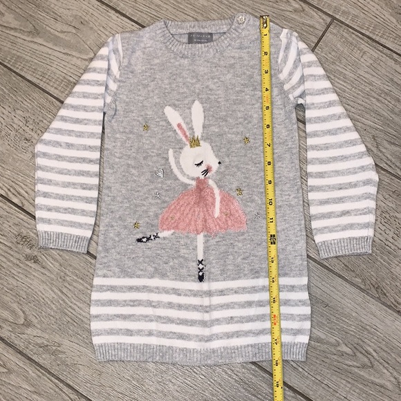 Primark 18-24 Mth Bunny Ballerina Sweater Dress - Picture 6 of 6